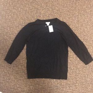 NWT J. Crew Black Crewneck Sweater Size S